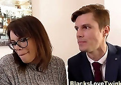 Twink spunked by black