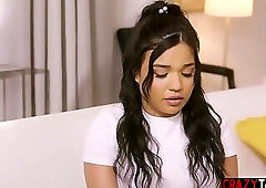 Teen neighbor Summer Col is messy and got fucked by huge dick black guy