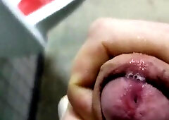 Johnholmesjunior demonstrating his monster fuck-stick in public mens vancouver park douche PT2