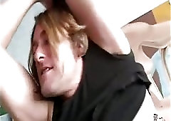 Hunky Blonde Rubs Balls