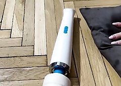 Wild threesome with two dirty babes ends with cum swapping