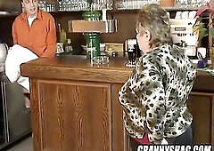 The gentleman was truly looking forward to the large natural melons at the starting. But when the greatly chubby grandma then sat on his penis to ride