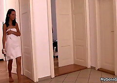 Old Step dad - Finding And teen 18+ Gf Having Cheating Sex