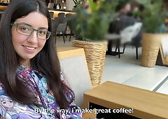 The Nerdy Girl with Glasses Turned Out to Be a Nymphomaniac and a Lover of Sp...