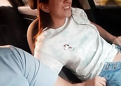 Hawt beauty until that babe masturbates her twat in my spouse's car showing my melons inciting to have sexy sex making hawt episode wanting her r