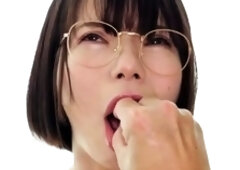 Asian blowjob and titty cumshot