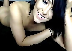 Sensual masturbation by a brunette shemale bombshell