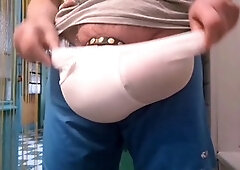 Kinky inexperienced gay guy with a noticeable cock bulge exploring pleasure