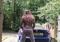 Sexy Crossdresser kellycd2022 in my lilac seamless pantyhose and heels