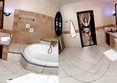 I was about to take a shower when my girlfriend, Valkyrie Silver, entered the bath. That babe said me that babe wanted to be the 1st to take a shower.