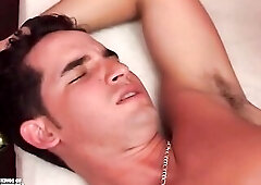 Lustful Chap gets his booty and throat banged hard by a ebony shemale with large ramrod