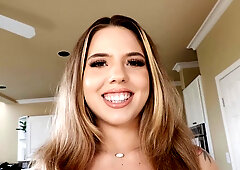 The couple has a great sex on the bed with Lucy Anne