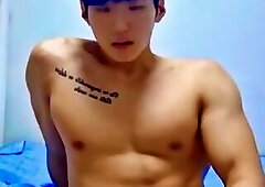 Korean MUSCULAR HUNK solo Fleshlight fuck