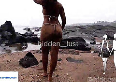 Smriti Jain new Changing dare on Public beach Full video