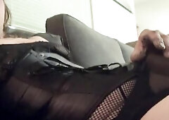 Spun sissy busts giant nut quickly femboi