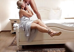 Pretty blond aged Selena presents her nice-looking legs posing, palatable blowjobs, oral-job cum drink and swapping with her boy partner, enjoys cunt 