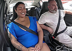 Meduzza, Job's naughty chick from Salvador, got in the car and almost got ironed in the arse