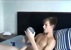Young Straight teen 18+ Football Player Stripping And Wanking Gayboyca