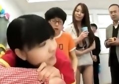 Wild Japanese babes indulge in hardcore sex in the classroom