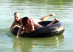 Watch Ariel Rebel doing another Babe on now! - Lesbian, Redhead, Outdoors Porn Ariel Rebel outside with another babe fucking around