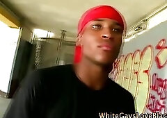 Black thug in doorag gets anal fucked