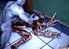 3D gay aliens fucking hard