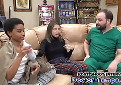 Doctor Tampa films himself in a latex suit during a private medical session with sounding and pissing