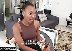 This BLACK TEEN swore that babe just came to answer my interview questions... took my ramrod UNFATHOMABLE doggy