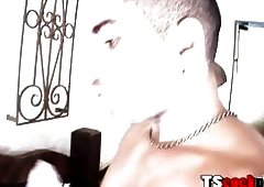 Horny shemale Kelly Ohanna anal screwed