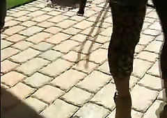 Black platform high heels