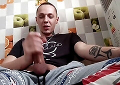 Homosexual, gay cumshot, huge dick