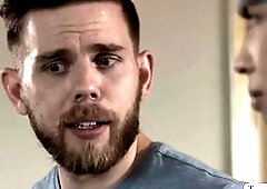 Steve Ricks visits the abode of hes bestfriend and that guy meets his TS girlfriend.After that,they get excited and begin giving a kiss in the kitchen