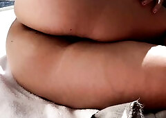 sunbathing my cunt on cruise vacation, POV, willing to be banged, closeup hairless twat butt pinkyslit
