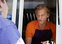 Sausage Stroking in the Food Truck