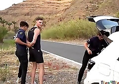 Lucky Fratboy Gets Pulled Over By Two Hot Police