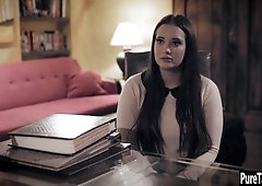 Dirty older priest wanted to fuck hot MILF with big ass