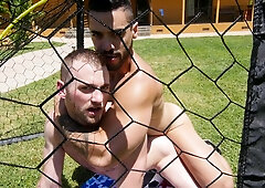 Arad Winwin and Aiden Hart engage in a wild soccer fuck