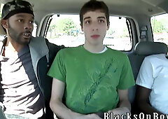 Chris Kingston Gets Banged By Two Ebony Bulls