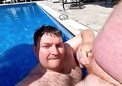 Chubby Daddy pool Suck