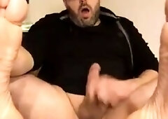 Beefy German Daddy Strokes and Cums on Cam
