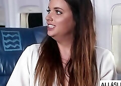Chad fucks Nikkis wet pussy in airplanes