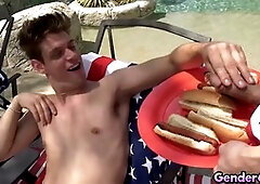 Wild trans pool party with Kasey Kei, Jade Venus, Izzy Wilde, and Brittney Kade