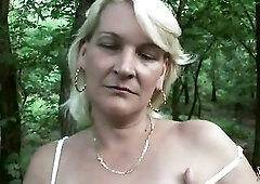 Granny gets some wonderful and wicked screwing outdoors