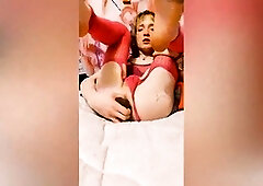 Naughty and cute Rosie Mae caught playing with herself on hidden cam as she explores her trans identity