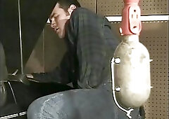 Horny Guy Wanking By The Car