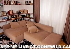 Sexy Blonde Strips and Poses on Webcam
