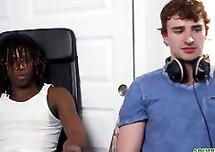 Ryan Jacobs and Jade Desire take advantage of the situation by BOTH jerking off