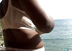 In the Dominican Republic, KKK-cup natural Miosotis stands over u. That babe's wearing a white brassiere, nylons and garters. U think u need to b