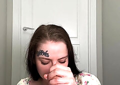 Busty Brunette POV with Big Natural Tits and Toy Play