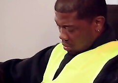 Horny fag for BBC of the delivery man